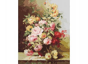 Раскраски по номерам - Букет Элегия, 40 х 50 см. (Белоснежка, 131-AB)